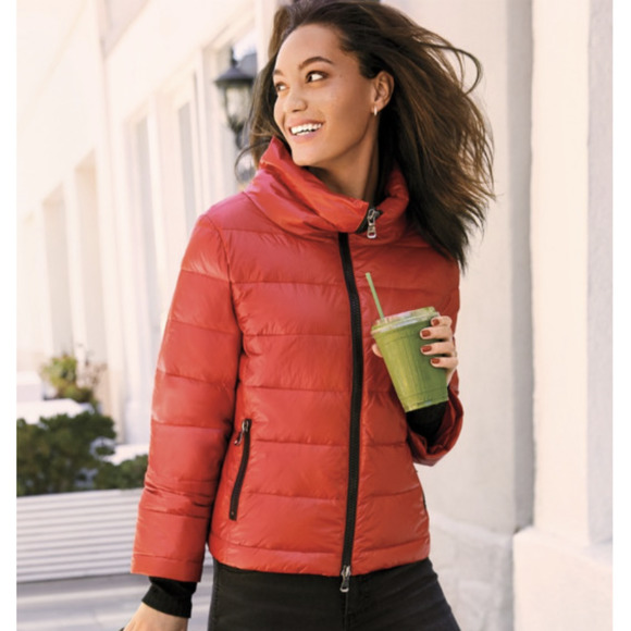 Evereve Jackets & Coats Anorak Red Hero Puffer Jacket Last Call
